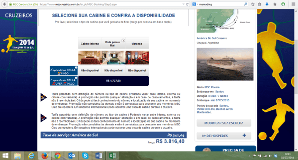 MSC Poesia - 7 Dias - América do Sul