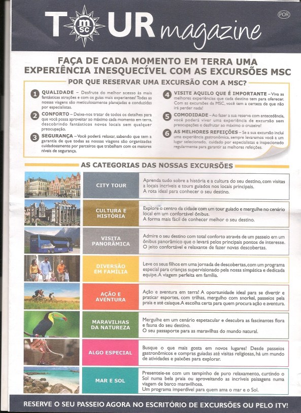 Capa - MSC Poesia - Passeio